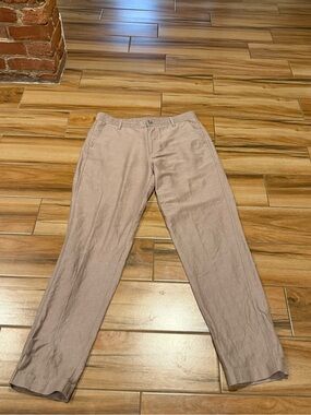 Outlier Taupe Injected Linen Pants